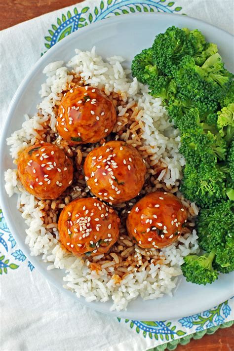 Pineapple Teriyaki Meatballs - Emily Bites