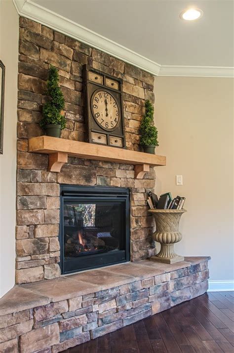 Our fireplace finally finished. Dry stack stone. | Diseño de chimenea ...