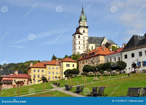 Historic Square in the Mining Town of Kremnica Stock Image - Image of ...