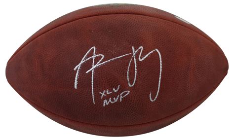 Aaron Rodgers Signed Green Bay Packers Official Football XLV MVP ...