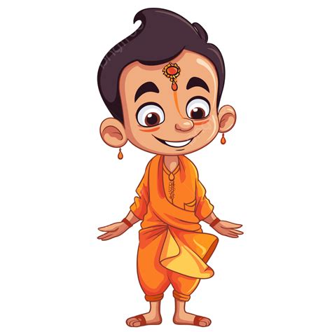 Upnayan Sanskar Vector, Sticker Clipart An Illustration Of A Cartoon ...