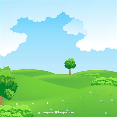 Free Vector | Countryside landscape vector