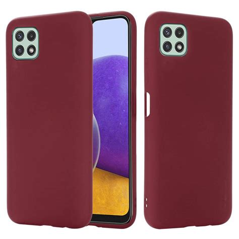 Etui SAMSUNG GALAXY A22 5G Silicone case elastyczne silikonowe burgundowe | HurtowniaGSM.com