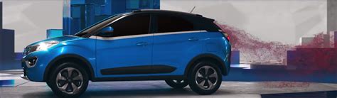 Tata Nexon blue body colour with contrast roof