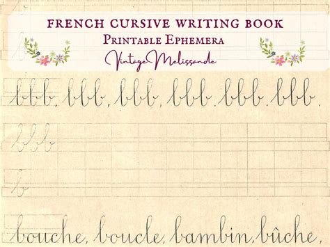 French Cursive Alphabet