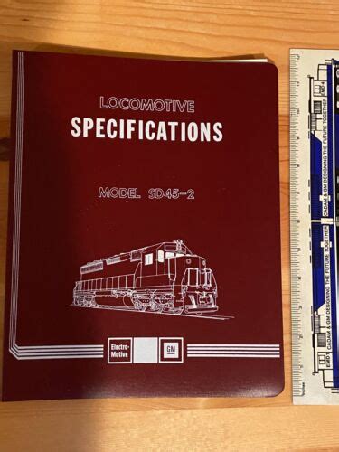 NOS EMD Electro Motive General Motors Locomotives SD45-2 Specification ...