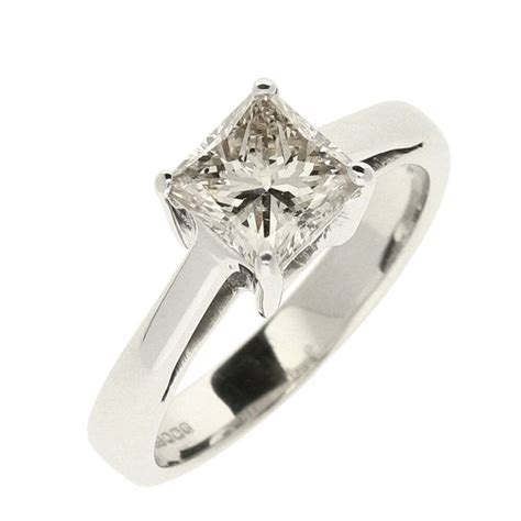 9ct White Gold Princess Cut Engagement Ring - 1.15ct - Gem