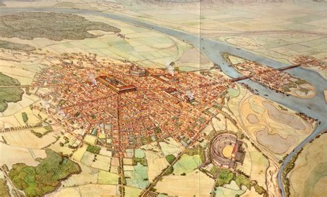 The Roman city of Lutetia - the precursor of Paris - in the 2nd century ...