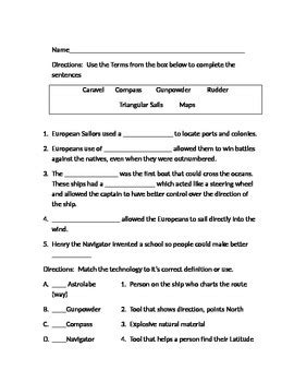 The Age Of Exploration Worksheet / Download A Free Printable Age Of Exploration Worksheet Pdf ...