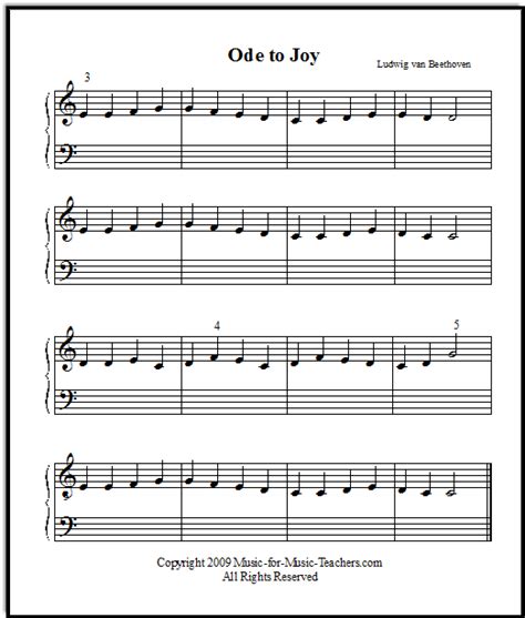 Beginner Piano Music for Kids -- Printable Free Sheet Music