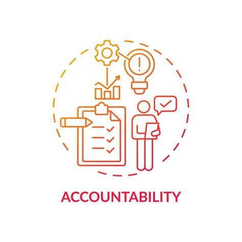 Accountability red gradient concept icon 2581126 Vector Art at Vecteezy