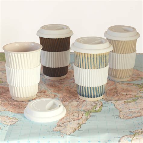 Ceramic Travel Mug Eco Coffee Cup With Lid/Sleeve By Helen Rebecca Ceramics | notonthehighstreet.com