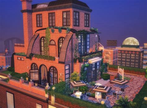 I thought San Myshuno could need a penthouse restaurant and it turned out like this : r/Sims4