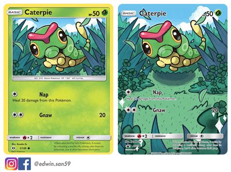 Caterpie full art card [Done by me] : pokemon