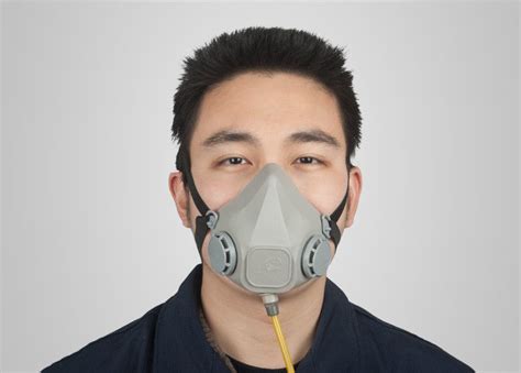 Dual Gas Supply Type Spray Paint Gas Mask , Half Face Respirator Mask European Standard