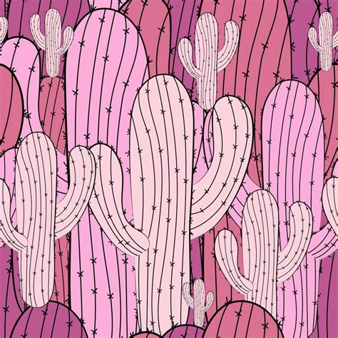 Vector seamless pattern with cactus 15279563 Vector Art at Vecteezy