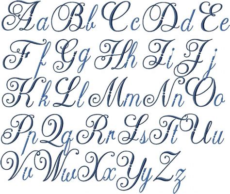 the upper and lower letters are made up of different types of cursive ...