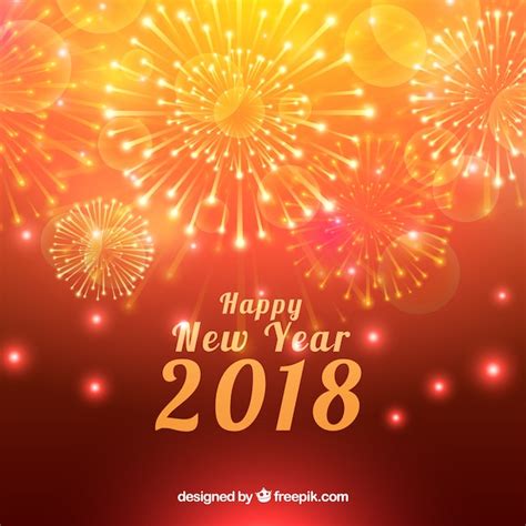 Bright new year fireworks background Vector | Free Download