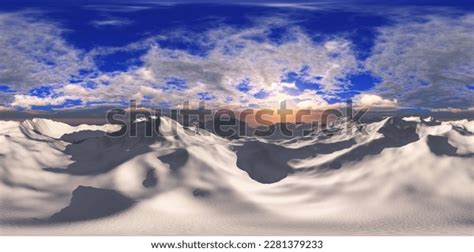 Mountain Landscape Sunrise Mountains Hdri Environment Stock ...