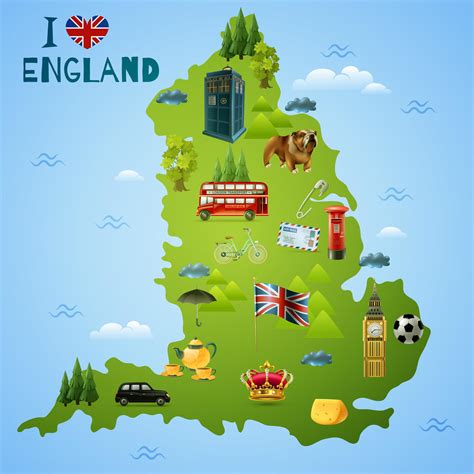 England London Travel Map 1409322 Vector Art at Vecteezy