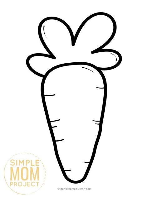 Free Printable Large, Medium and Small Carrot Templates – Simple Mom Project