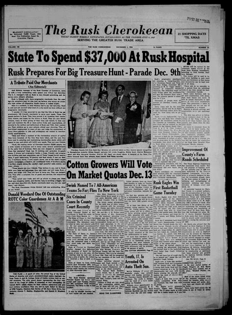 The Rusk Cherokeean. (Rusk, Tex.), Vol. 108, No. 23, Ed. 1 Thursday ...