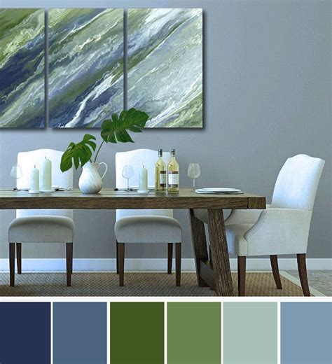 blue and green dining room ideas | Green living room decor, Living room green, Green living room ...