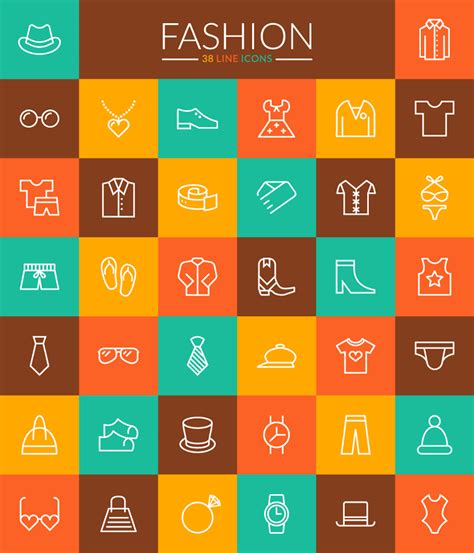 Freebies! Timeless Vector Fashion Line Icon Set