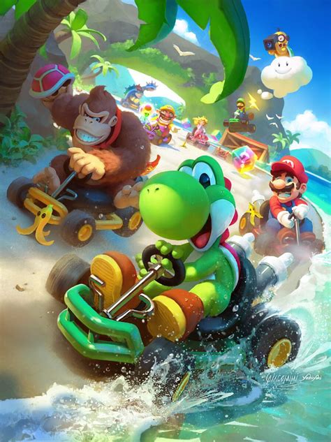 Koopa Beach - Mario Kart 64 Fanart, Renato Giacomini | Dibujos de juegos, Imagenes de video ...