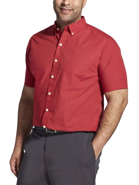 Van Heusen Wrinkle Free Poplin Short Sleeve Shirt - Walmart.com