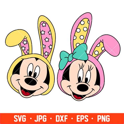 Easter Bunny Mickey & Minnie Svg, Free Svg, Daily Freebies S - Inspire Uplift