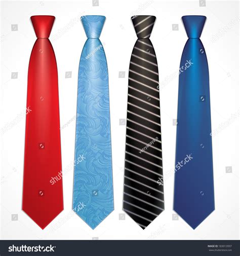 Vector Set Elegant Neckties Different Colors Stock Vector (Royalty Free) 183013997 | Shutterstock