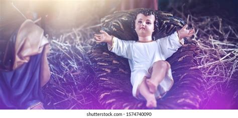 Christmas Nativity Scene Baby Jesus Stock Photo 1574739289 | Shutterstock