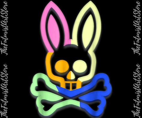 Neon Rabbit for Easter Day Psycho Bunny Bunny Design Bunny - Etsy