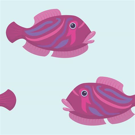 Silhouette of a pink tropical fish. Seamless pattern. Vector ...