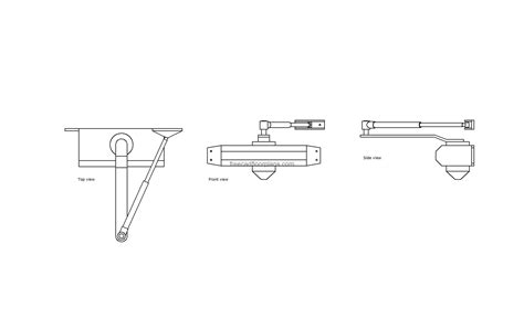 Hydraulic Door Closer - Free CAD Drawings