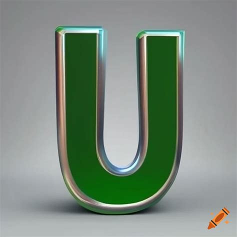 Elegant golden 'u' letter on dark background in 3d render on Craiyon