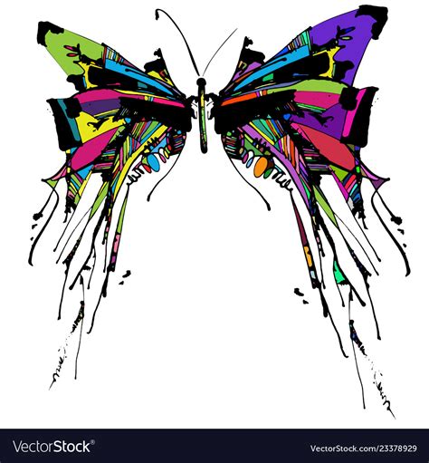 Butterfly hand drawn Royalty Free Vector Image