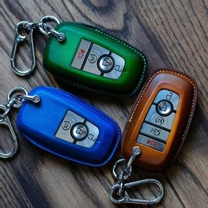 Leather Key Cover 3 4 5 Buttons for Ford Bronco, Bronco Key Fob Key Case Keyless Keyring Keypads ...