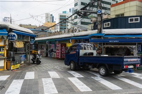 Haeundae Market Near Haeundae Beach a Famous Beach in Busan during ...