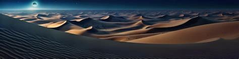 Premium AI Image | sunset on the sand dunes