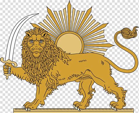 Emblem of Iran Lion and Sun Flag of Iran, sun transparent background ...