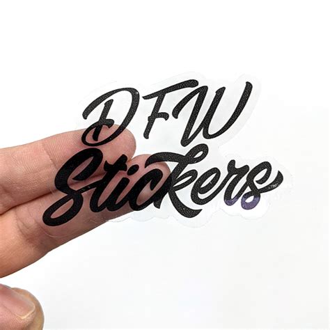 Transparent Clear Custom Shape Die Cut Vinyl Stickers - DFW Stickers