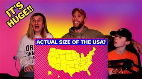 Graham Family Reacts to How BIG is the USA Actually? - YouTube