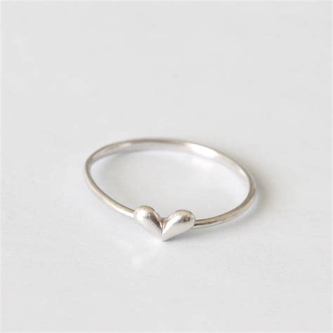 silver love heart ring by attic | notonthehighstreet.com