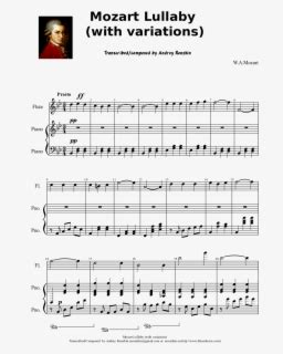 Sheet Music , Png Download - Lullaby Mozart Sheet Music Piano , Free Transparent Clipart ...