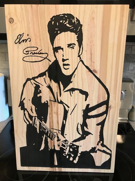 Extra Large Custom Hand Carved Wood Elvis Sign IN | Etsy