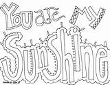 You Are My Sunshine Coloring Pages sketch template