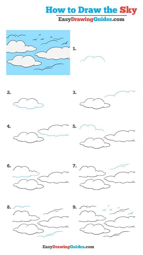 How to Draw the Sky - Really Easy Drawing Tutorial | Drawing tutorial easy, Drawing tutorial ...