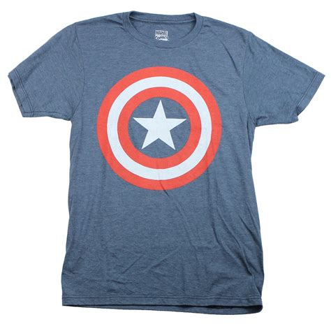 Captain America(Marvel Comics) Mens T-Shirt - Classic Shield Logo (Small) - Walmart.com